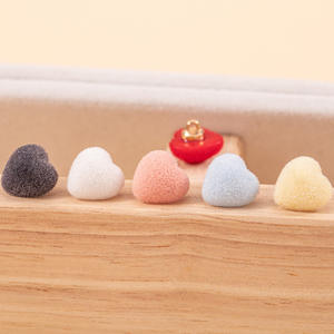 Cardigan en <span class=keywords><strong>velours</strong></span> vintage pour <span class=keywords><strong>femme</strong></span> avec boutons en alliage en forme de cœur colorés de 20 L, accessoires de couture pour vêtements - Product Image 2