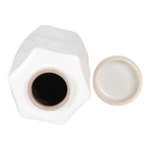 Vaso Decorativo in Ceramica Testurizzata con Coperchio per Soggiorno, Ufficio, Camera da Letto, Ingresso - Product Image 6