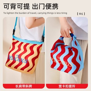 Sac à lunch isotherme pliable avec fermeture à enroulement pour les employés de bureau et les étudiants, utilisation en extérieur, doublure en PEVA - Product Image 5