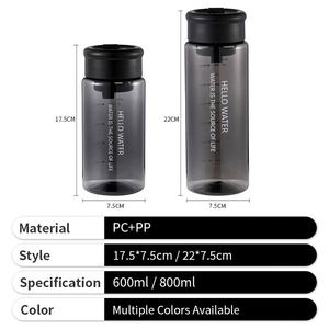 ขวดน้ำพลาสติกใสขนาดใหญ่พิมพ์โลโก้ สำหรับของขวัญส่งเสริมการขาย - Product Image 4