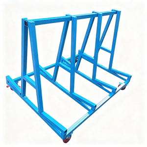 Heavy Duty Foldable Four-Wheel Cargo <b>Cart</b> 120x75cm Cold <b>Rolled</b> Steel Deck 1500kg Capacity 8" Shock Absorbent Removable Side - Product Image 1