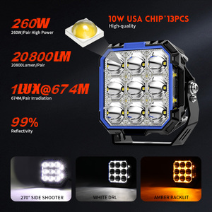 Luz Barra ไฟออฟโรด LED 4x4ขนาด5นิ้วลูกบาศก์ LED สปอตไลท์ชั้นวางบนหลังคารถออฟโรดบาร์ไฟ LED เชื่อมต่อได้ - Product Image 2