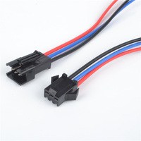 كابل توصيل SM-3Pin LED Strip JST SM 3P ذكر وأنثى بطول 1 متر و2 متر و5 متر، بخطوة 2.54 ملم، 3 سنون، 22AWG