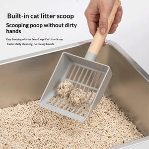 Paslanmaz Çelik Kedi Tuvaleti Ekstra Büyük Tamamen Kapalı Yükseltilmiş Sıçrama Önleyici Ayrılabilir Kolay Temizlenen Kedi Tuvaleti - Product Image 3