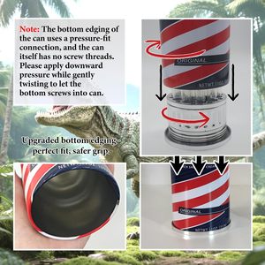 Tarro Decorativo Estilo Barbasol Inspirado en Películas |   Artículo Coleccionable con Temática de ADN de Dinosaurio con Tubos de Ensayo, Regalo Ideal y Opción al por Mayor - Product Image 4