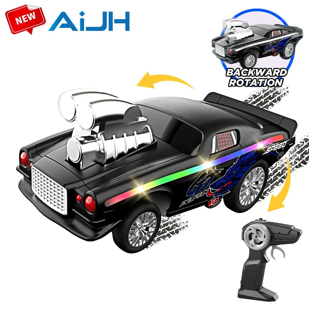 AiJH ferngesteuertes Auto 1/16 Skala Farblichter Allrad Mini-Radfahrzeug-Driftlenkrad Hochgeschwindigkeits-Radfahrzeug-Driftlenkrad