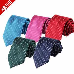 Multi Couleurs OEM ODM <span class=keywords><strong>Cravate</strong></span> pour hommes <span class=keywords><strong>Cravate</strong></span> blanche à <span class=keywords><strong>pois</strong></span> Corbatas Accesorios <span class=keywords><strong>Cravate</strong></span> bleue Jacquard tissé Cravates personnalisées en polyester - Product Image 1