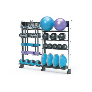 LIVEPRO GYM Support de rangement commercial avec sac d'alimentation bulgare Multifonction Gym Fitness Rack de rangement pour médecine Ballon mural - Product Image 3