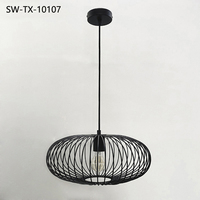 Lámpara Colgante Industrial Retro de Hierro Forjado, Creativa, para Cocina, Sala de Estar, Estilo Antiguo, LED