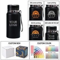Geïsoleerde thermosfles van 316 roestvrij staal met handvat, 20, 26 en 34 oz, met eigen logo, voor zakelijke geschenken.