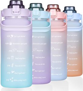 Gobelet de sport motivant en plastique de 2 L, grande capacité, écologique, lavable au lave-vaisselle, pour l'été, l'extérieur, la salle de sport et le fitness - Vente en gros - Product Image 1