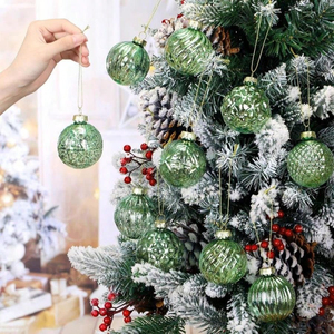 Handmade Luxury Glass Christmas Ball <b>Ornaments</b> Modern Christmas Tree Decorations Mercury Glass Hanging <b>Ornaments</b> Trees Xmas - Product Image 5