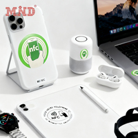 Muestras Gratis de Etiquetas NFC Programables Personalizadas, Etiquetas Blancas de 13.56MHz NTAG213/NTAG215, Etiqueta RFID, Etiquetas NFC