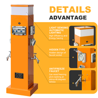 Pilier de recharge intelligent tout-en-un en acier inoxydable 304, socle de charge RV IP66, borne électrique extérieure pour eau et courant