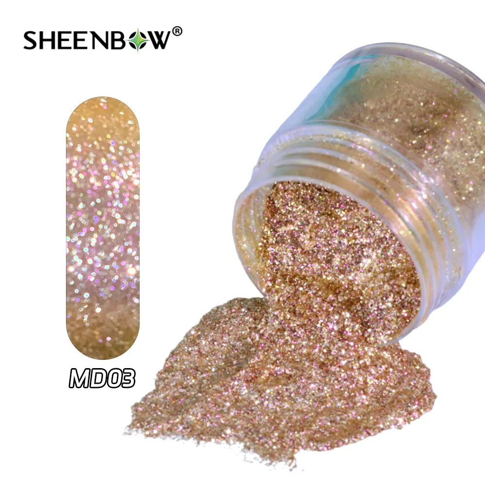 Sheenbow pas cher prix cosmétique changement de couleur métallique Pigments en vrac étincelle diamant glaçure paillettes fard à paupières poudre