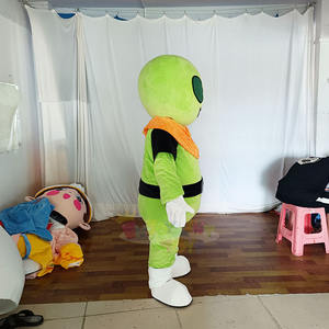 <span class=keywords><strong>Costume</strong></span> de mascotte XL vert <span class=keywords><strong>extraterrestre</strong></span> de haute qualité pour adultes, design personnalisé, certifié CE pour événements et activités de marque - Product Image 2