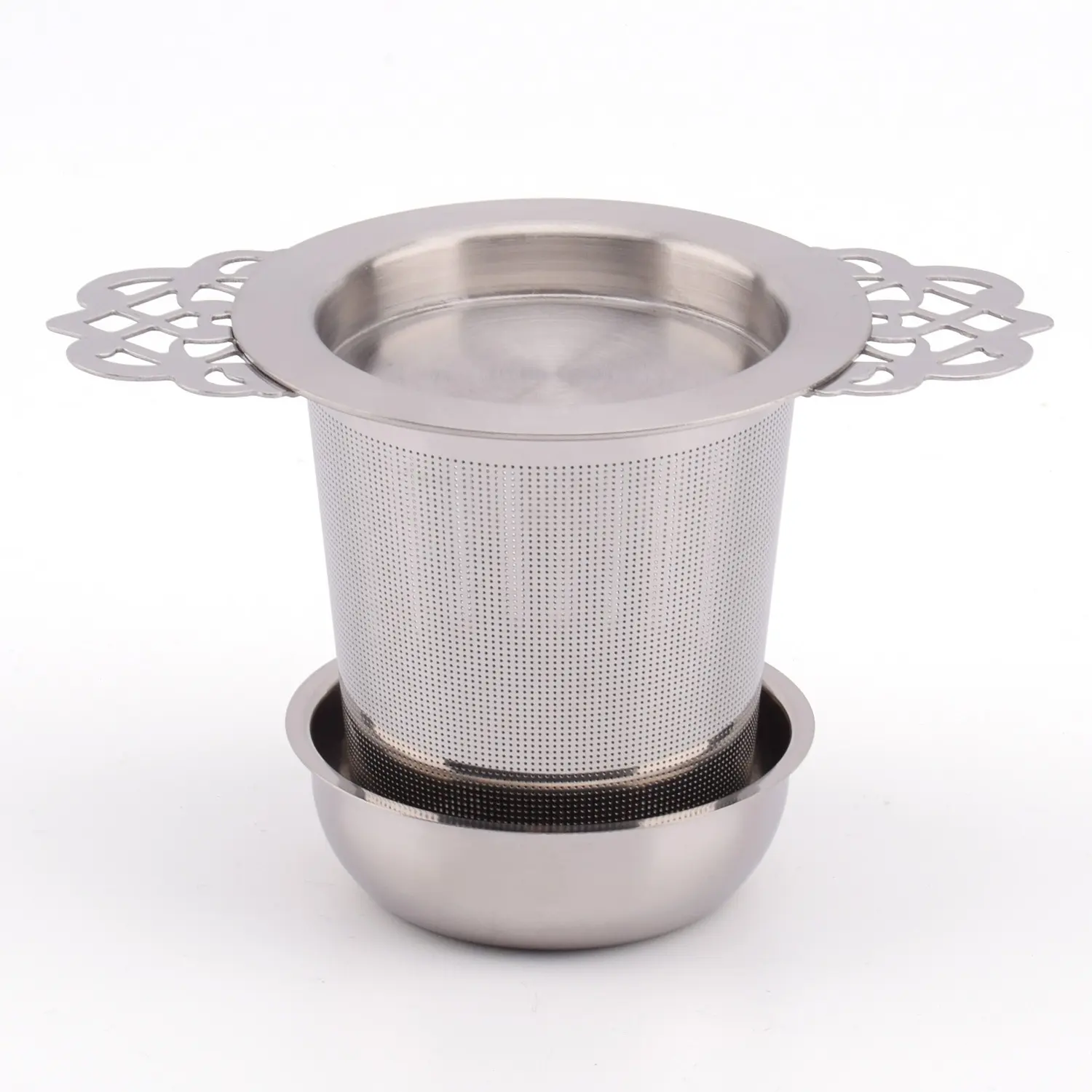 चाय Infuser ढक्कन के साथ स्टेनलेस स्टील बहु विकल्प डिजाइन चाय टोकरी