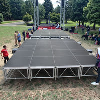 Plateforme de Scène en Aluminium Facile à Installer, Certifiée CE/TUV/ISO9001/ROHS, Dimensions Personnalisables : 2m*1m, 1m*1m, 1.22*2.44m, 1.22*1.22m