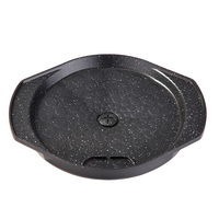 Plaque de cuisson BBQ en aluminium moulé sous pression 40x34cm, antiadhésive, sans PFOA, avec drain d'huile