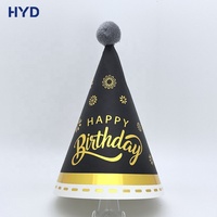 Chapeaux de fête personnalisés 2026 en feuille d'or scintillante, thème Romance, pour les organisateurs de fêtes, anniversaires d'enfants, fêtes à thème Romance