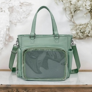High Quality Single Tassel Lace PU Leather Lady Fashion Zipper Closure Shoulder Bag for Lolita Style Pin Display Purse Custom - Product Image 2