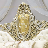 Ensembles de meubles de chambre à coucher de luxe à la française Meubles de lit Queen et King sculptés à la main Meubles de chambre à coucher en bois