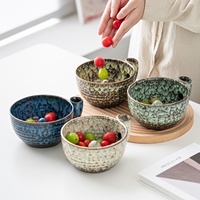 Reactieve Glaze Keramische Fruitwasbak met 360° Water Vortex Effect, Automatische Spin, Lui Fruitwasser Zeef voor Keuken & Barista