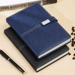 Carnet de notes A5 personnalisable à couverture rigide avec sangle, en similicuir PU, idéal pour l'export. - Product Image 4