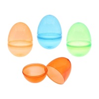 Vente en gros Partyunions XCES-004 Œufs de Pâques géants transparents 9*6.6cm vides et remplissables en plastique pour bonbons, chocolats, jouets, lapin de Pâques