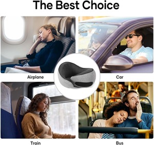 Pure Memory Foam Neck Travel Pillow Sleeping Essentials <span class=keywords><strong>para</strong></span> <span class=keywords><strong>viajes</strong></span> <span class=keywords><strong>largos</strong></span> Transpirable Portátil - Product Image 6