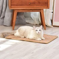 Tapis à gratter pour chat 23.6x15.7 pouces Tapis à gratter pour chat en sisal naturel avec ruban adhésif pour protéger les canapés et les tapis
