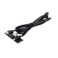 Cable de extensión para Panel frontal de ordenador, Cable de extensión USB 3,0, USB 3,1, placa de circuito PCB, Cable de Audio, Cable montado en Panel de chasis