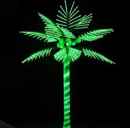 공장 맞춤형 프로젝트 휴일 장식 야외 대형 led 코코넛 나무 RGB 높이 4m