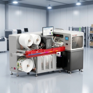เครื่องพิมพ์ฉลากดิจิทัลอัจฉริยะแบบออลอินวัน 2 หัวพิมพ์ ขนาด 350 มม. 8 สี แบบม้วน - Product Image 1