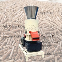 Petite machine à granulés de biomasse à matrice plate pour la fabrication de granulés de sciure de bois, de paille et de feuilles de pin verticales
