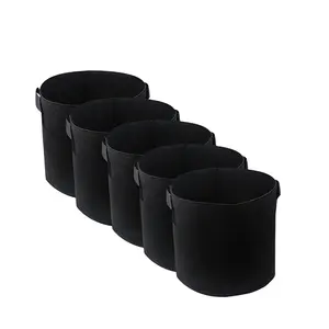 Hydroponic Planting Net Pot Cups with Sponge Black Plastic Basket