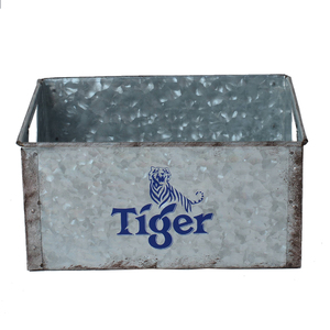 Customized Logo Galvanized Drink Box Party Beer Bucket Cooler Box for sales