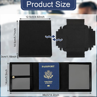 Dompet Pilot, dompet paspor hitam, penutup paspor, pemegang dokumen Pilot, kulit PU, pengatur paspor perjalanan