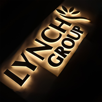 Panneau d'affichage à LED en acier inoxydable Mot à LED Caractères lumineux Acrylique Pvc Panneau publicitaire Enseigne de porte