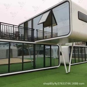 Casa Moderna de Paneles Sándwich, Rectangular, Fácil Instalación, Alojamiento de Hotel, Cabaña Prefabricada, Espacio de Vida al Aire Libre - Product Image 2