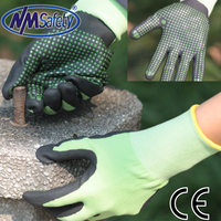 NMSAFETY Rutschfeste Schaum-Nitril CE EN388 Zertifizierte Anpassbare Farbe Arbeitshandschuhe Punkt-Reparatur Mehrzweckhandschuhe mit Eigenem Logo