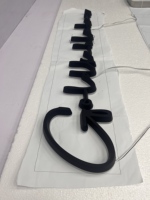 Vente en gros d'usine, bandes LED rétroéclairées noires mates personnalisées, logo lumineux en acier inoxydable 3D, décoration murale écologique pour entreprise