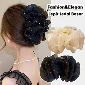 Pinzas para el cabello a la moda para mujer, con diseño de lunares y perlas, para peinados informales, estilo informal, verano 2024 - Product Image 4