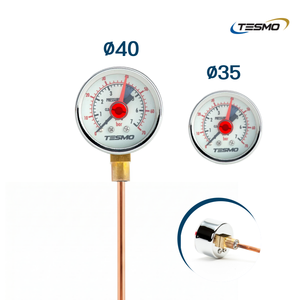 Tesmo Mini Pressure <b>Gauge</b> 40mm Vertical Type For Ac Refrigerant Testing - Product Image 1