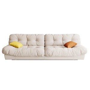 Sofá Nórdico Cloud, Minimalista, Moderno, Color Crema, Tres Plazas, Tela Tecnológica, Sofá para Sala de Estar - Product Image 5