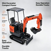Mini-excavatrice, mini-excavatrice de 1 tonne, mini-pelleuse, petite excavatrice, excavatrice compacte, excavatrice sur chenilles, hydraulique