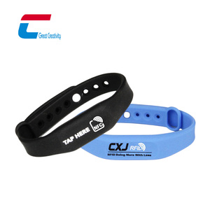 Adjustable 13.56Mhz <strong>MIFARE</strong> Classic 1K Rfid Silicone Wristband Qr Code Bracelet Payment Nfc Silicone Bracelets - Product Image 5
