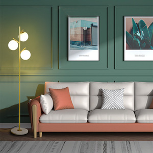 Phong cách Bắc Âu khách sạn nhà hàng cà phê ma thuật đậu ba đầu kính đứng đèn sofa cạnh trang trí đèn sàn - Product Image 5