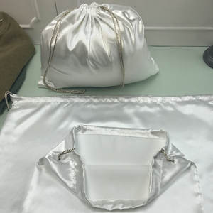 Peruk için özel Logo boyutu lüks ipek çanta giysi saklama İpli toz torbaları çanta hediye mücevherat saç saten çanta kılıfı - Product Image 5