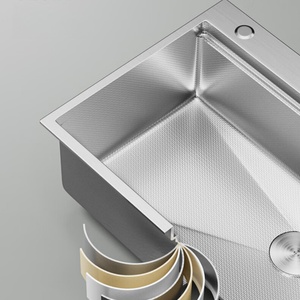 Kitchen dishwasher sink <b>large</b> single tank 304 stainless steel household vegetable basin - Product Image 6